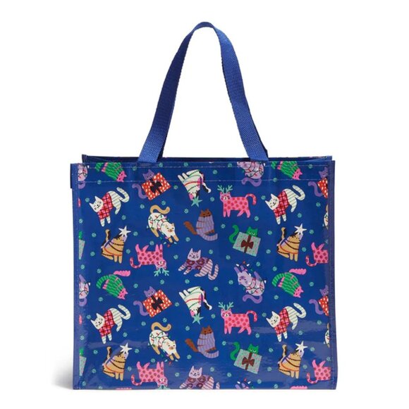 NWT Vera Bradley CATNIP CHRISTMAS Reusable Cat Market Tote - Picture 3 of 4